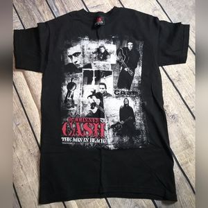 5/$25 Zion Hottopic Johnny Cash Black Tshirt Men's S